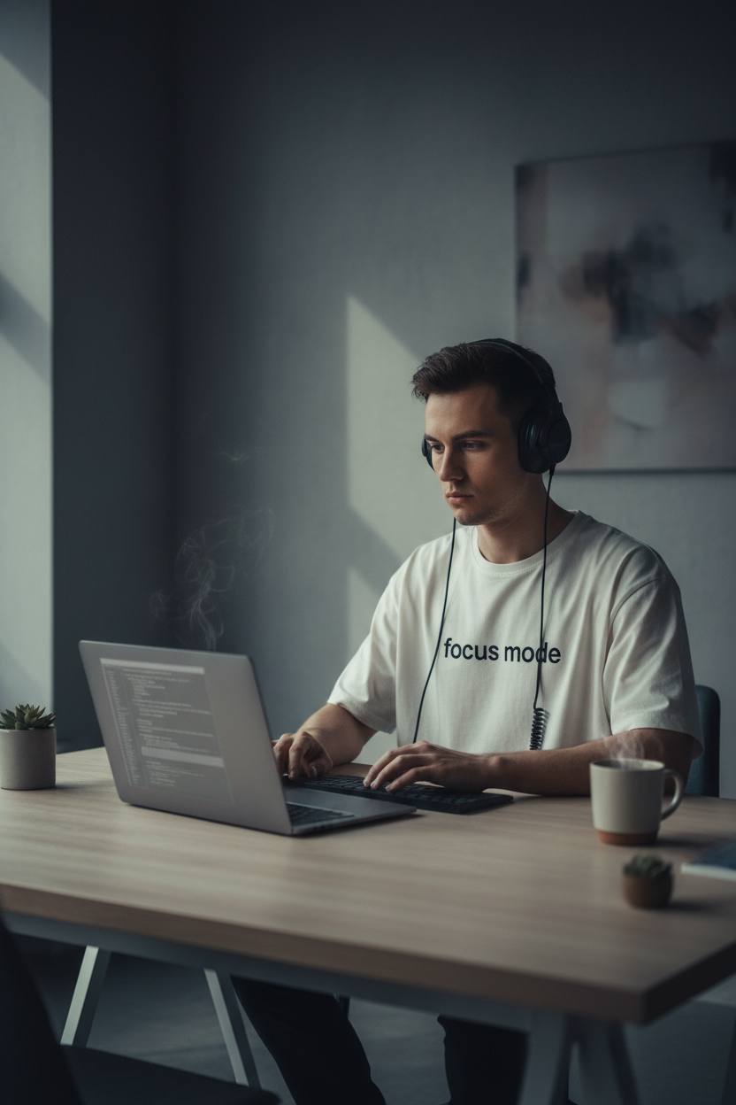 Focus Mode Tee Lifestyle